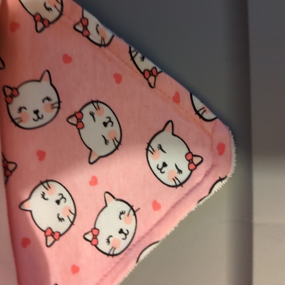 Baby Elements 5 piece Bandana Bib  and 3D Sock Set Cats Hearts Pink - Picture 4 of 7